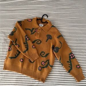 Obey Men’s Sweater with Floral Pattern